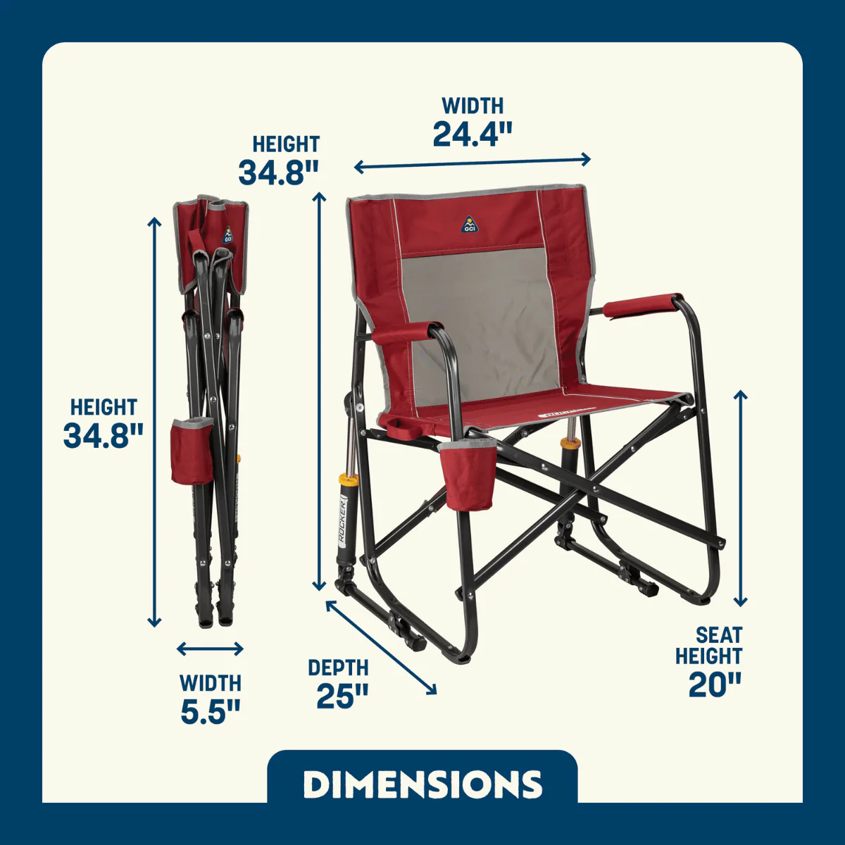 GCI OUTDOOR FREESTYLE ROCKER - CINNAMON - Image 2