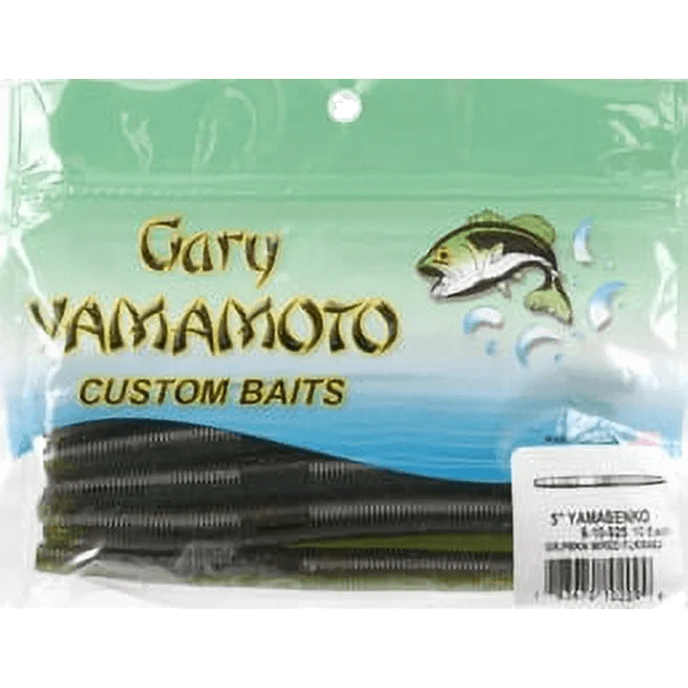 Yamamoto Senko worm 10 Pk Green Pumpkin/Red Flake 5" - Image 2