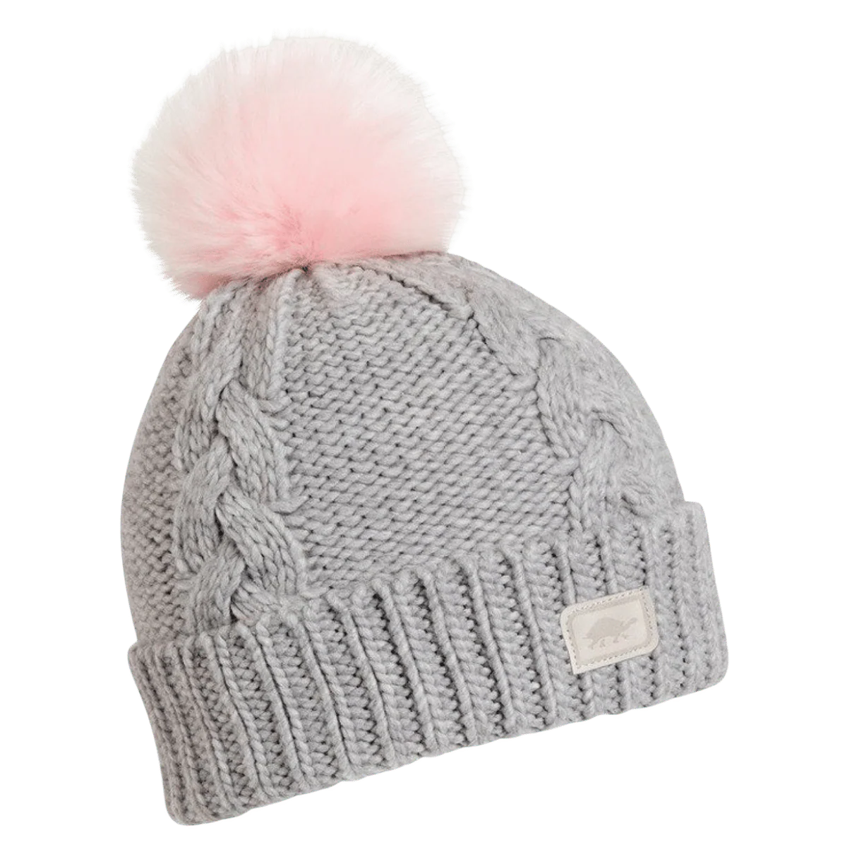 TURTLE FUR YOUTH LIZZY HAND KNIT BEANIE - SMOKE