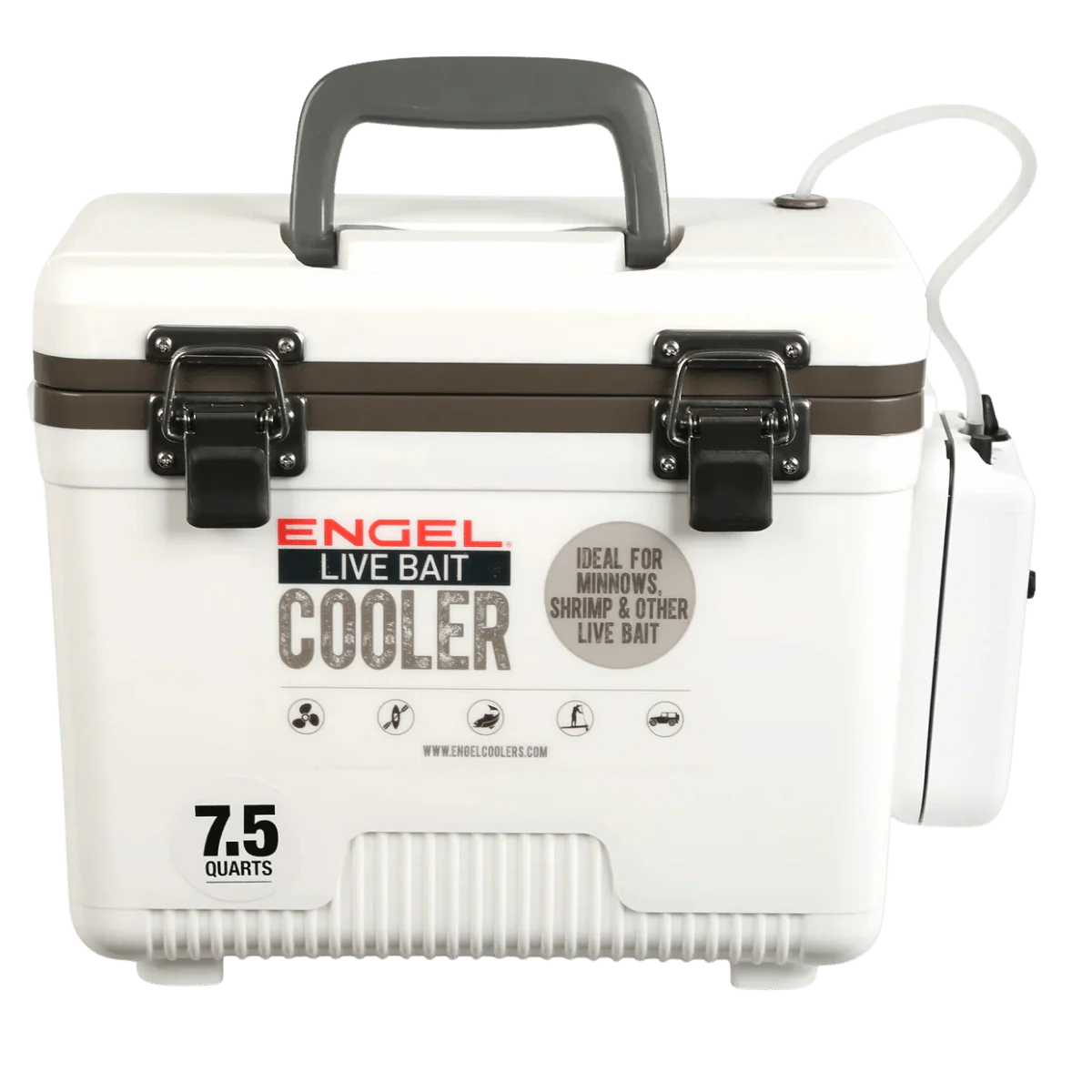 ENGEL 7.5 QUARTS LIVEBAIT DRYBOX/COOLER - WHITE