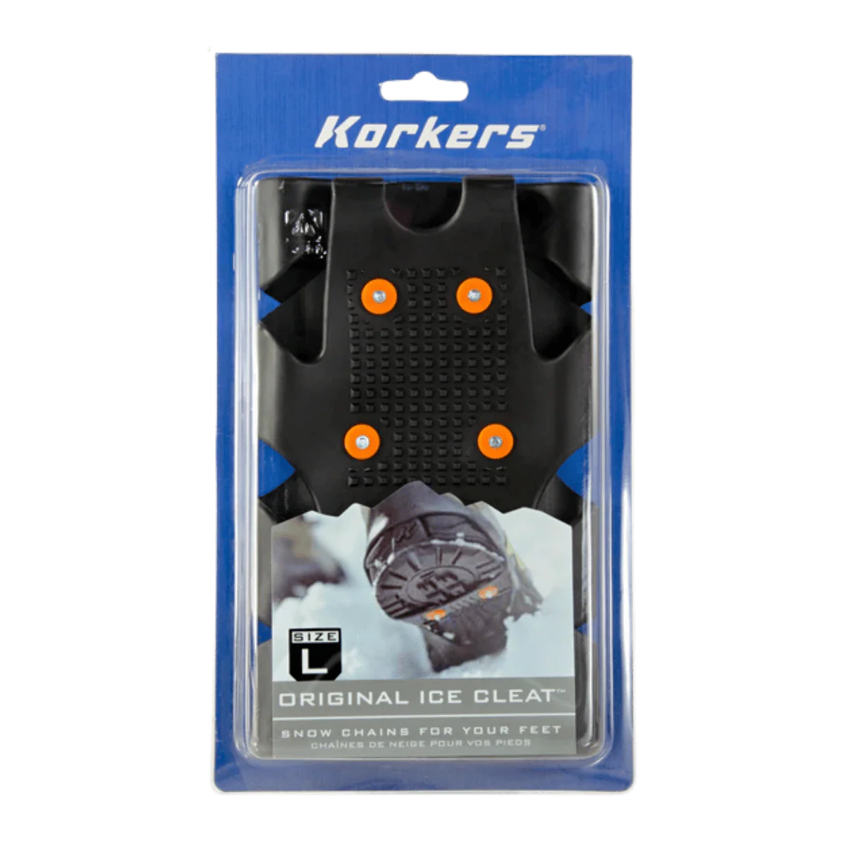 KORKERS ORIGINAL ICE CLEAT 12STL SPIKE - BLACK/ORANGE