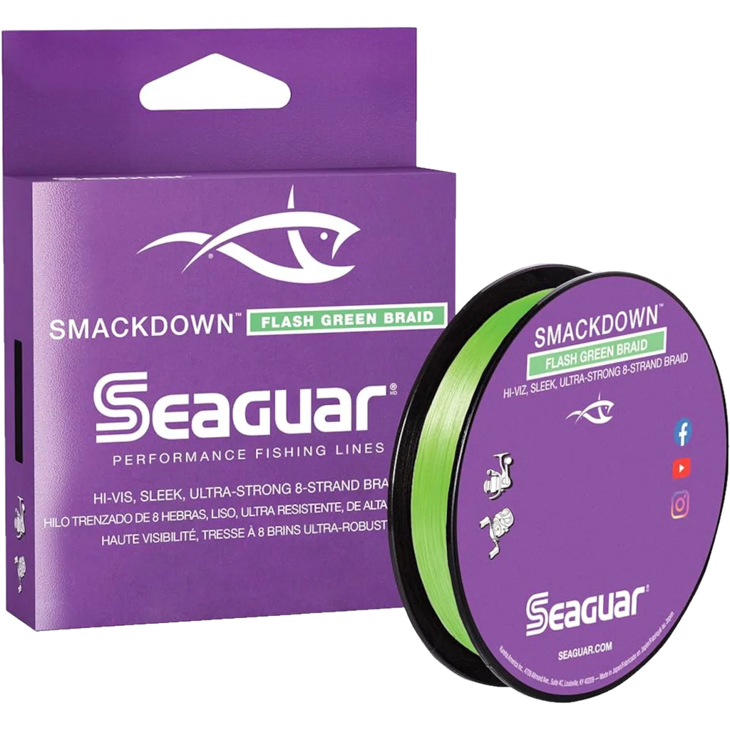 Seaguar Smackdown Flash Green 8 strand Performance Braid 10lb, 150yds