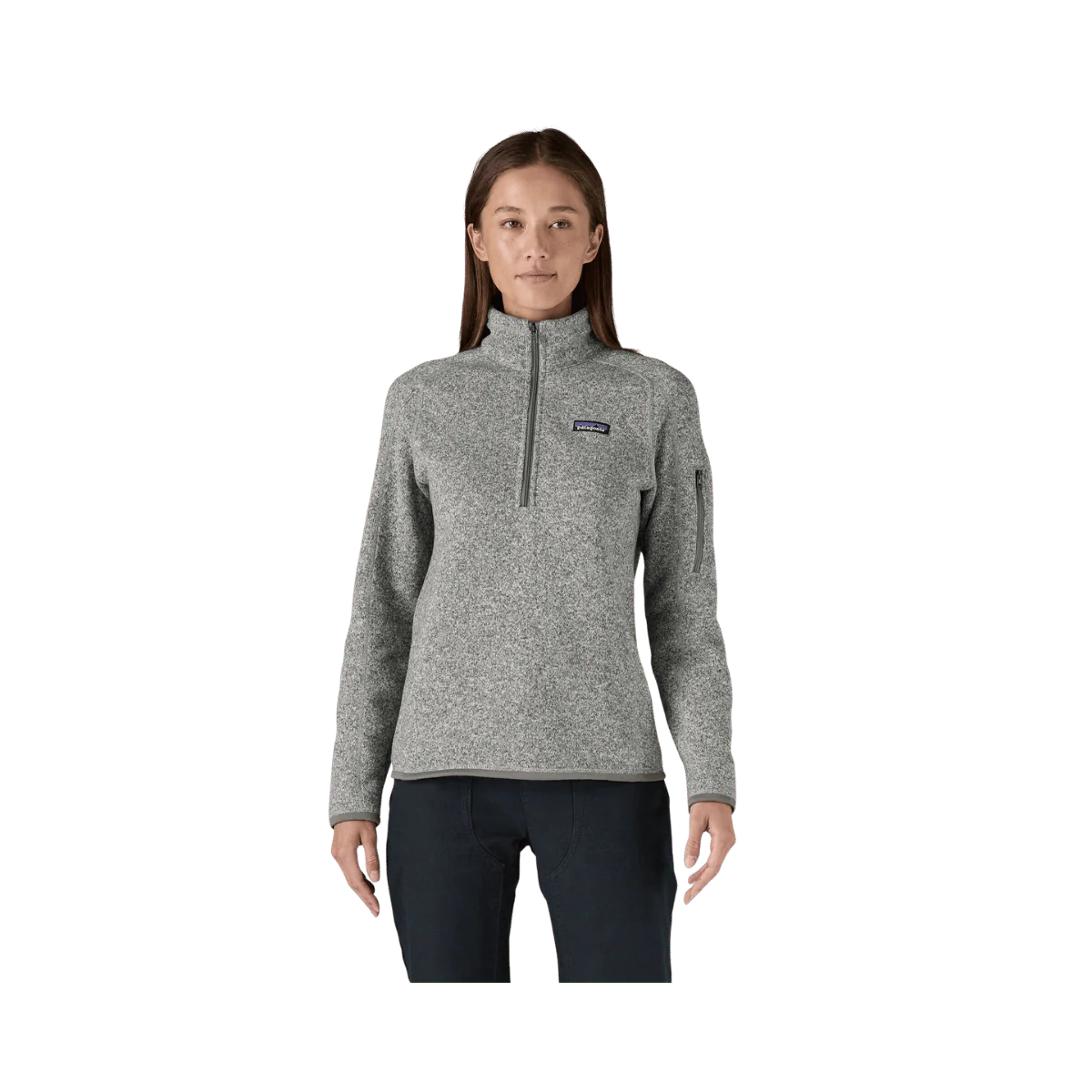PATAGONIA WOMEN'S BETTER SWEATER 1/4 ZIP - BIRCH WHITE