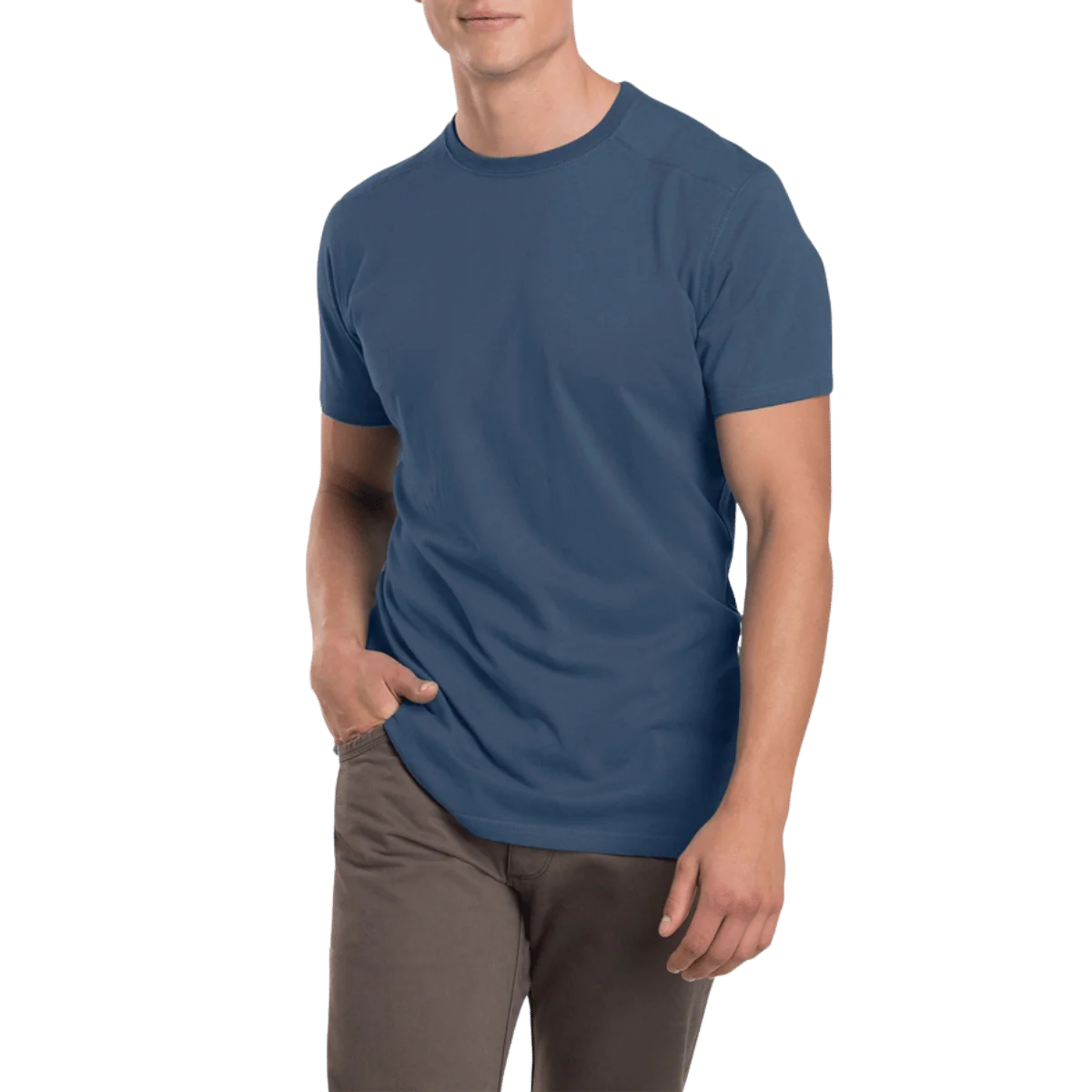 KUHL MEN'S BRAVADO T CREW NECK - PIRATE BLUE