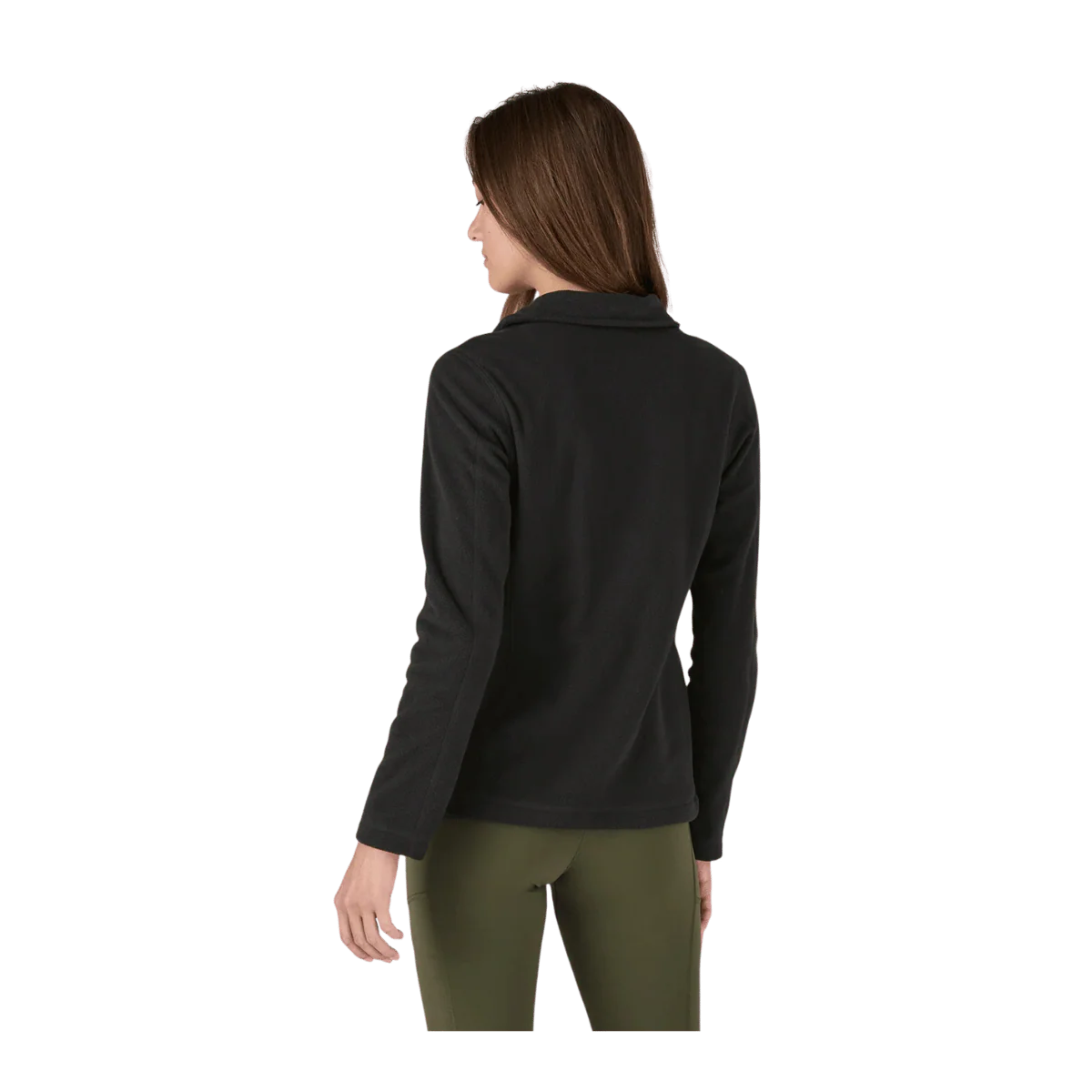 PATAGONIA WOMEN'S MICRO-D 1/4 ZIP FLEECE - BLACK - Image 3