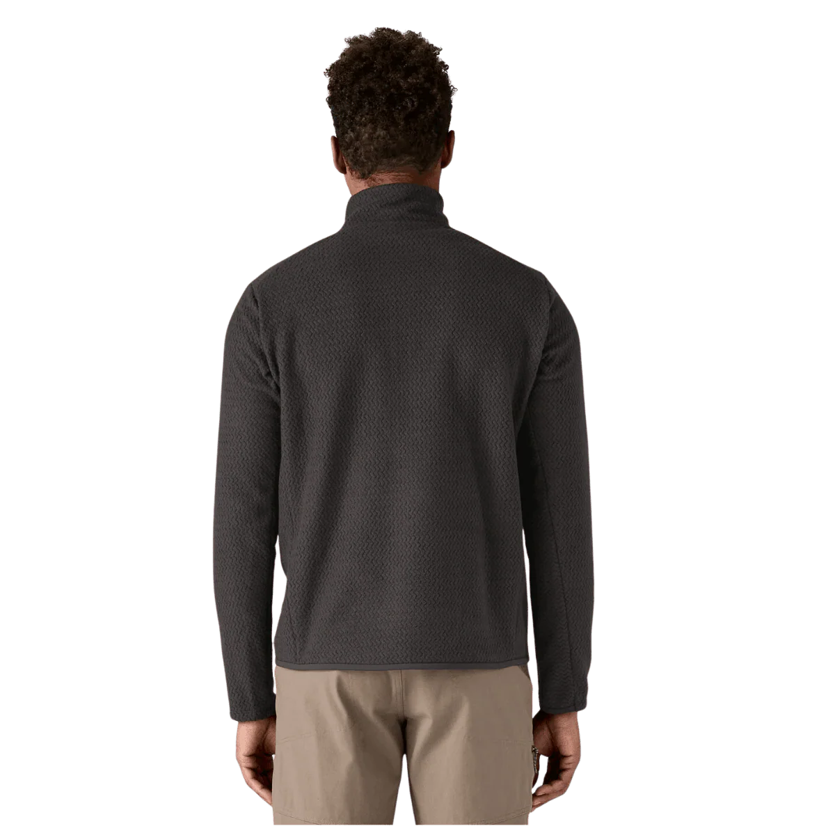 PATAGONIA MEN'S R1 AIR ZIP-NECK JACQUARD FLEECE PULLOVER - BLACK - Image 4