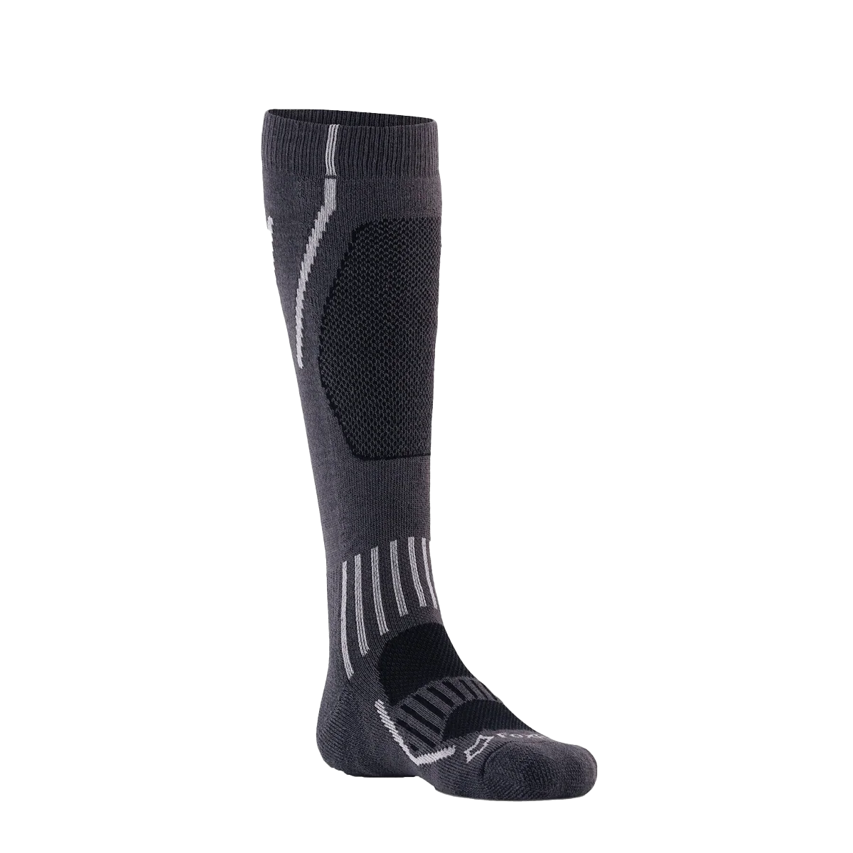 FOX RIVER KIDS' BOREAL MEDIUM WEIGHT OTC SKI/SNOWBOARD SOCKS - GREY