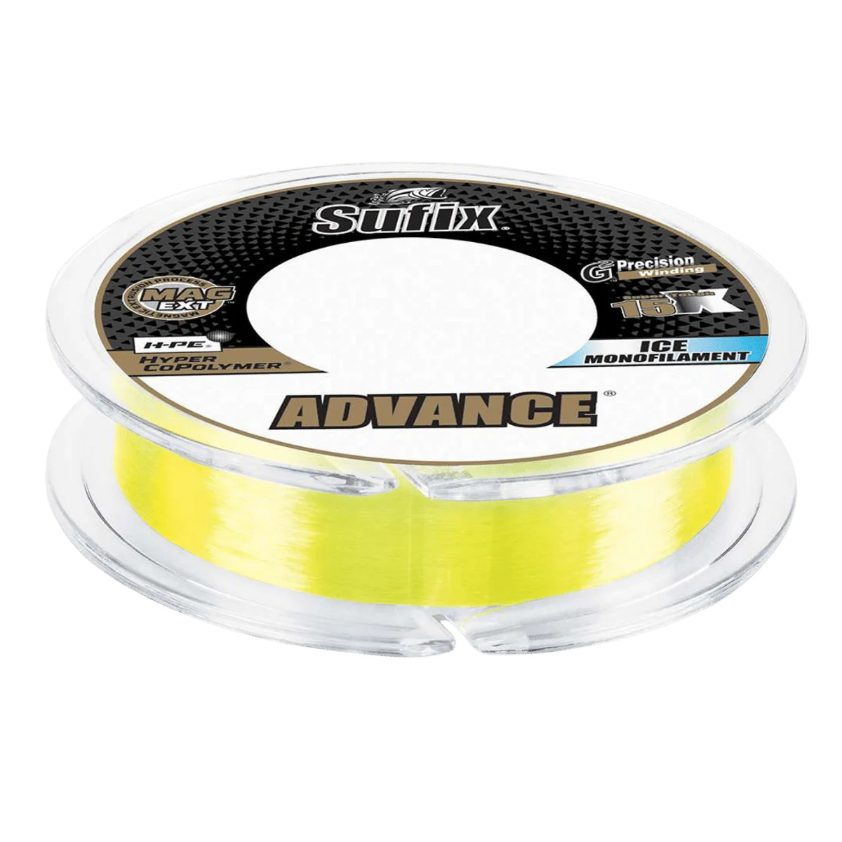 SUFIX ADVANCE ICE MONOFILAMENT 100YD NEON LIME 3LBS FISHING LINE