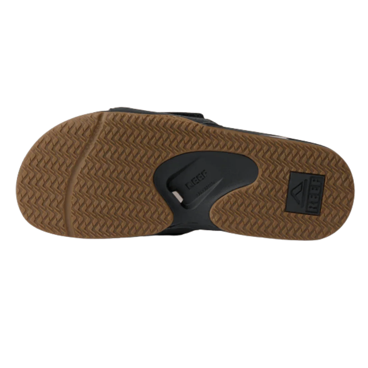 REEF MEN'S FANNING SLIDE - BLACK/SILVER - Image 3