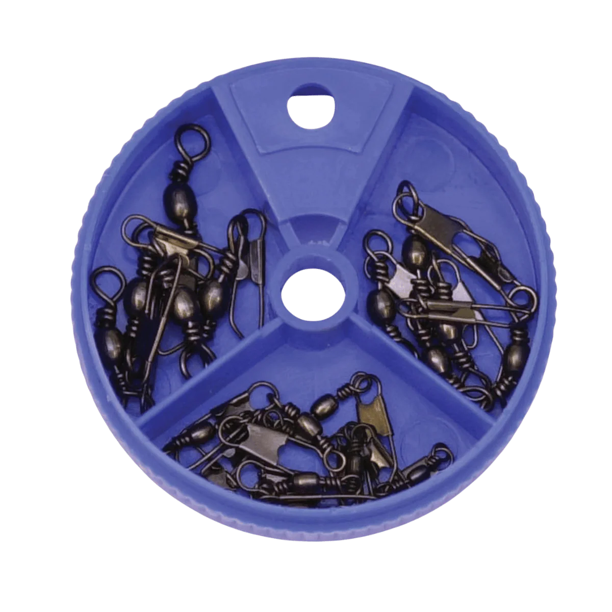 EAGLECLAW ASSORTED SNAP BARREL SWIVEL BOX 20PK BLACK