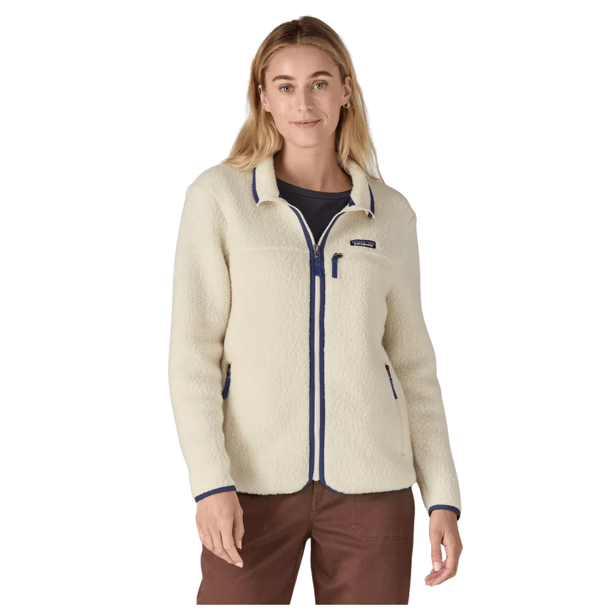 PATAGONIA WOMEN'S RETRO PILE SHEARLING FLEECE JACKET - NATURAL - Image 2