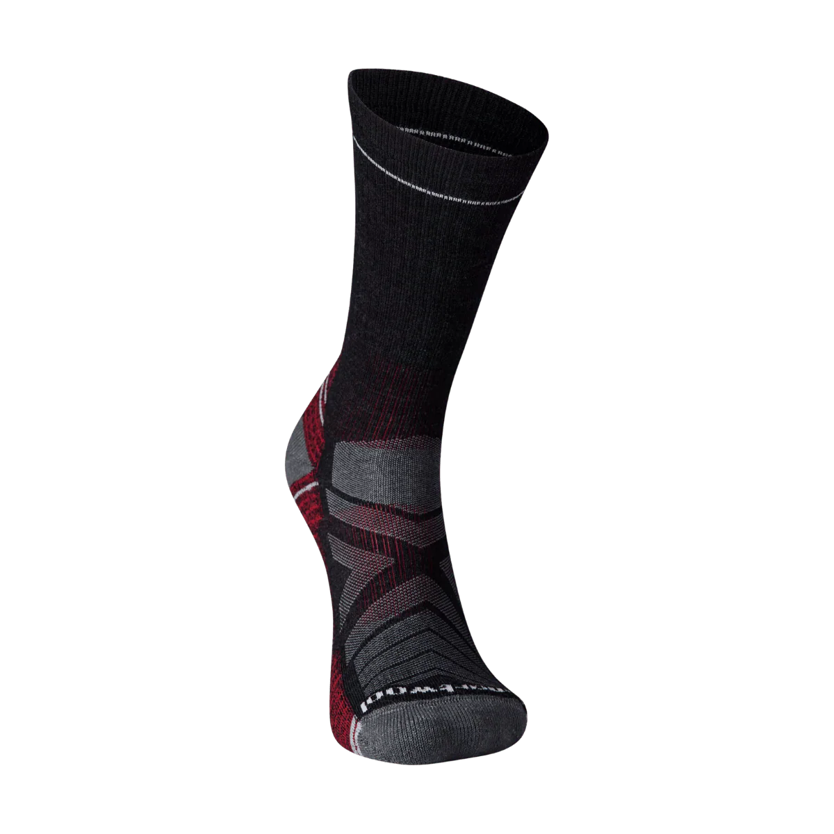SMARTWOOL HIKE LIGHT CUSHION CREW SOCKS - CHARCOAL - Image 2