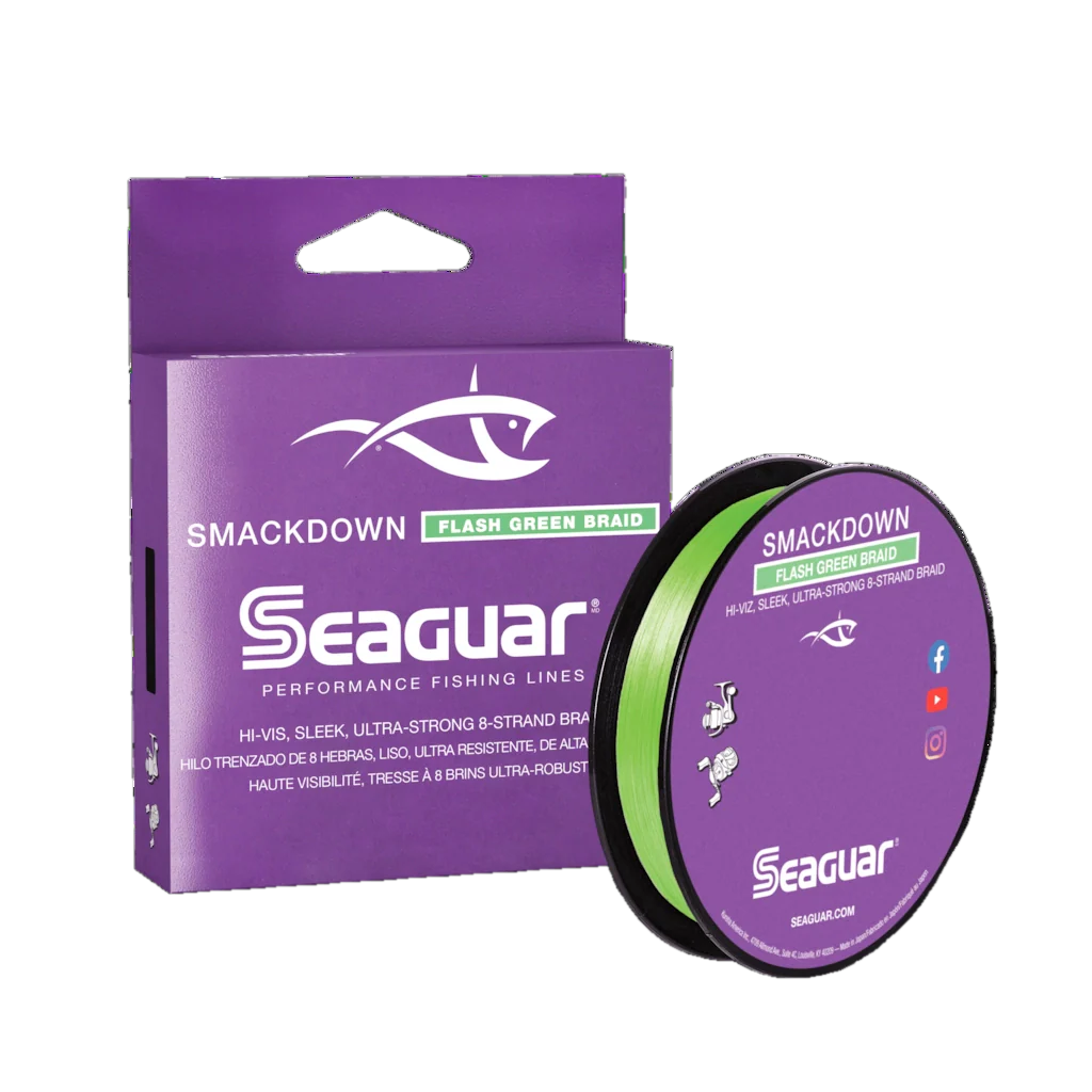 Seaguar Smackdown Flash Green 8 strand Performance Braid 40lb, 150yds