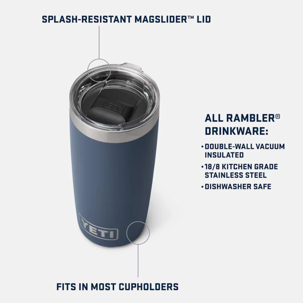 YETI RAMBLER 20 OZ TUMBLER WITH MAGSLIDER LID - Image 15