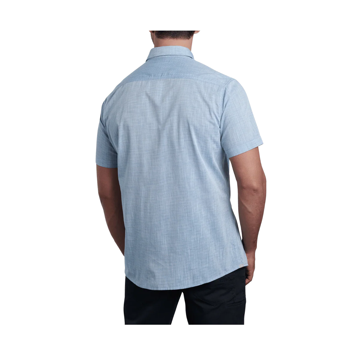 KUHL MEN'S KARIB STRIPE SHORT SLEEVE SHIRT - HORIZON BLUE - Image 2