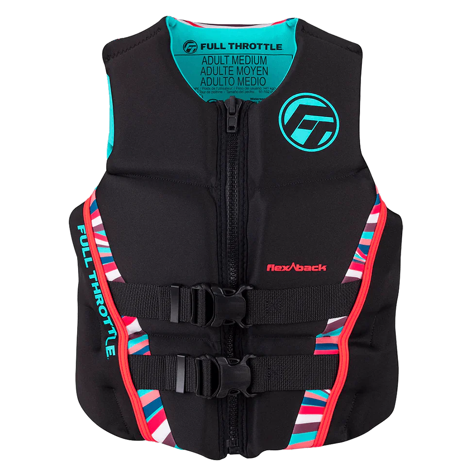 FULL THROTTLE WOMEN'S RAPID-DRY FLEX-BACK LIFE JACKET - PINK
