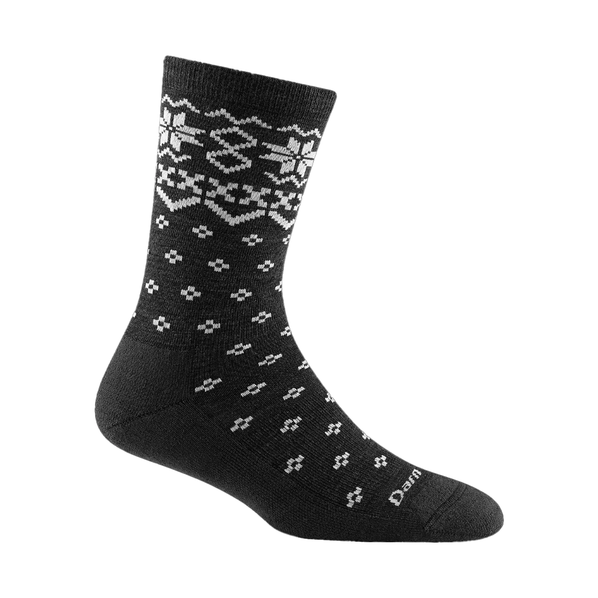 DARN TOUGH WOMEN'S SHETLAND CREW LIGHTWEIGHT SOCKS - CHARCOAL