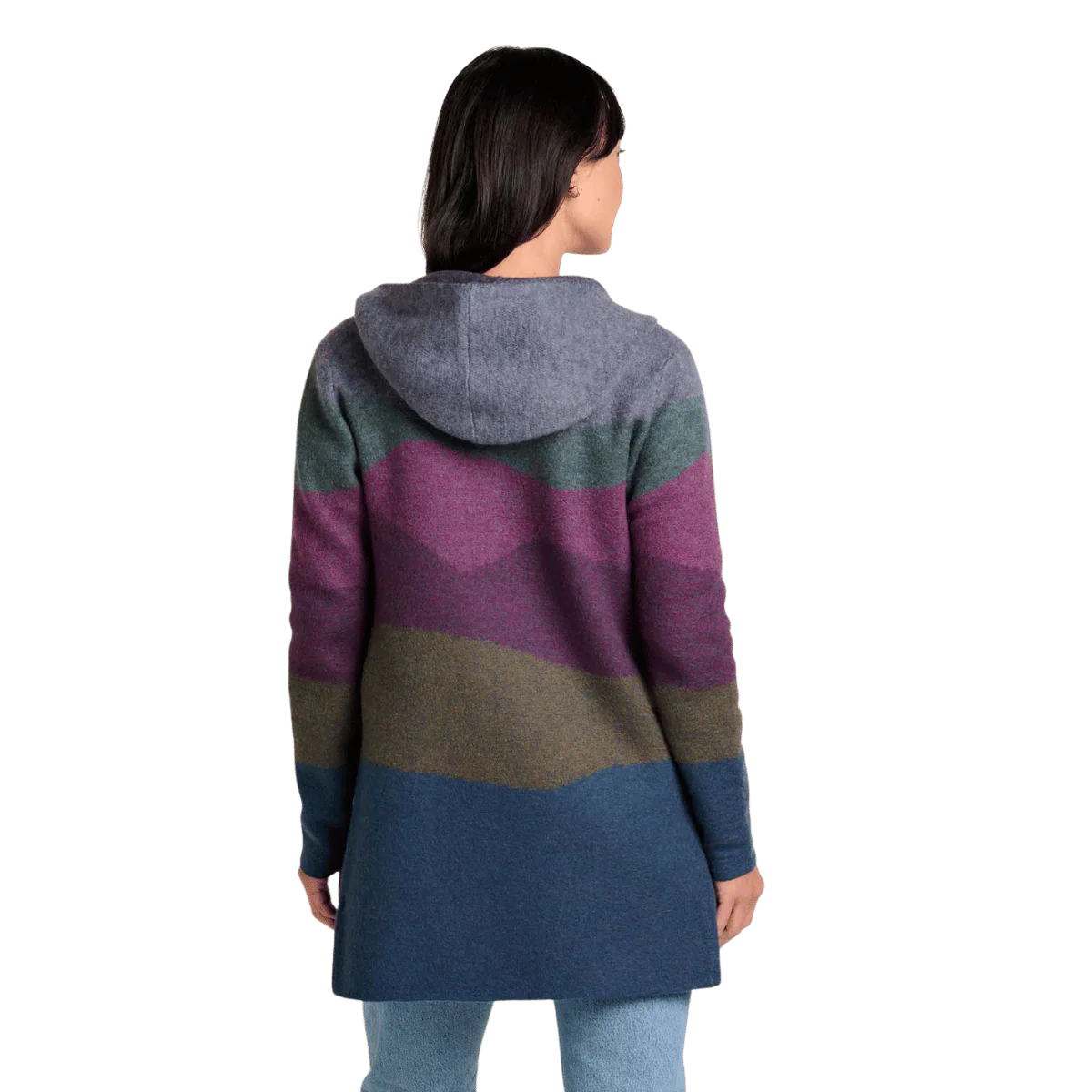 TOAD AND CO WOMENS HEARTFELT MERINO HOODIE - LAKE - Image 2