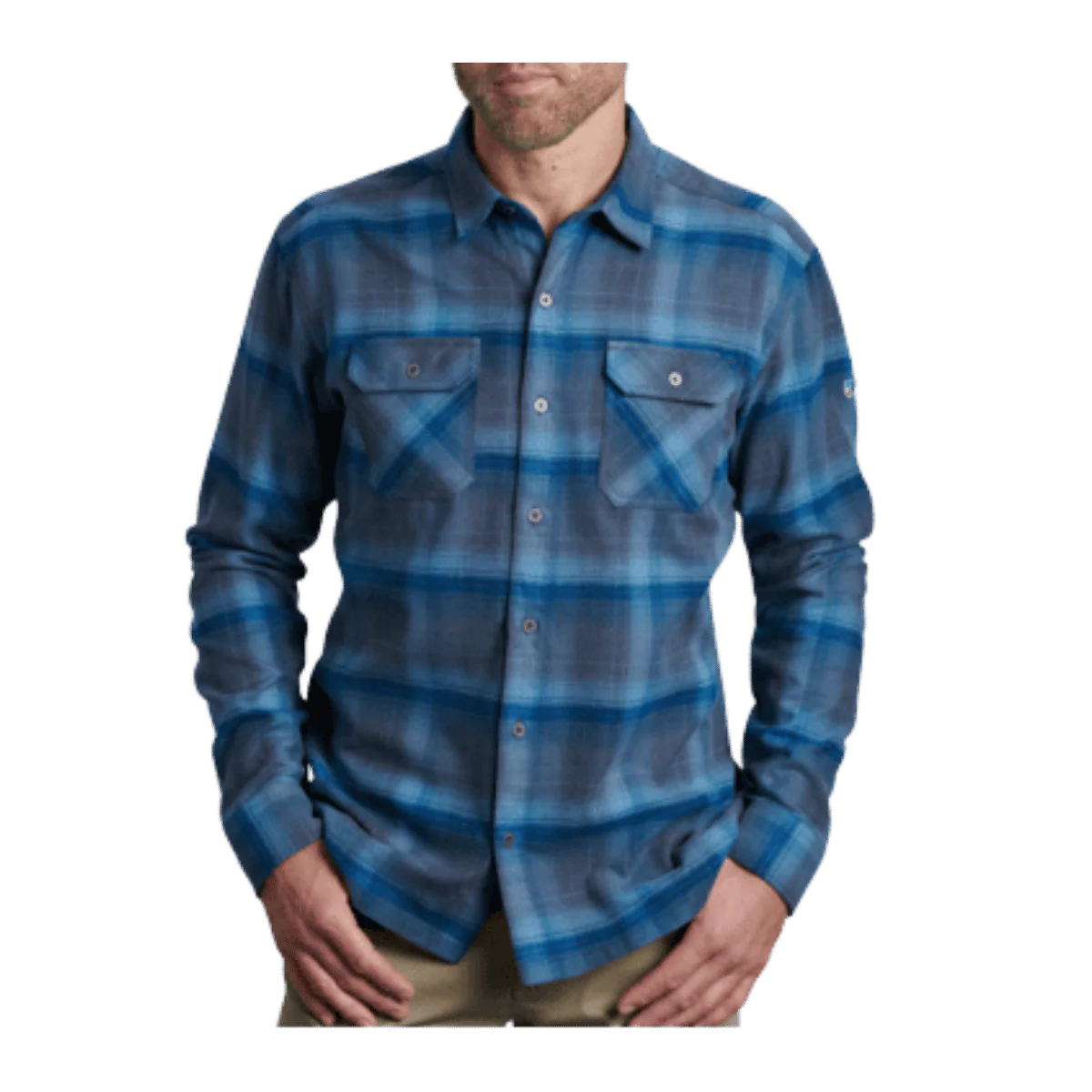 KUHL MEN'S DILLINGR FLANNEL LONGSLEEVE - OCEAN DEPTHS