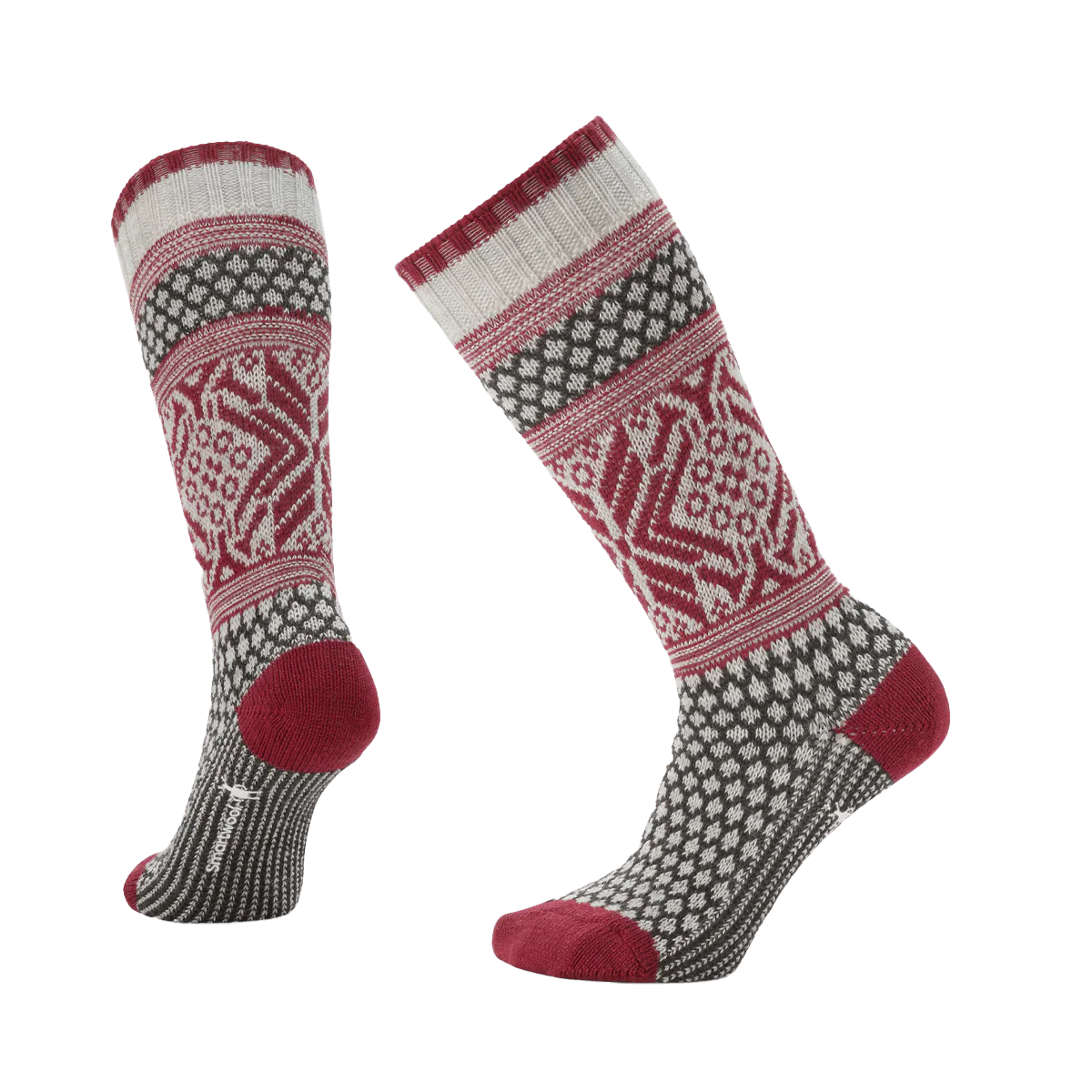 SMARTWOOL EVERYDAY POPCORN SNOWFLAKE PATTERN CREW FULL CUSHION SOCKS
