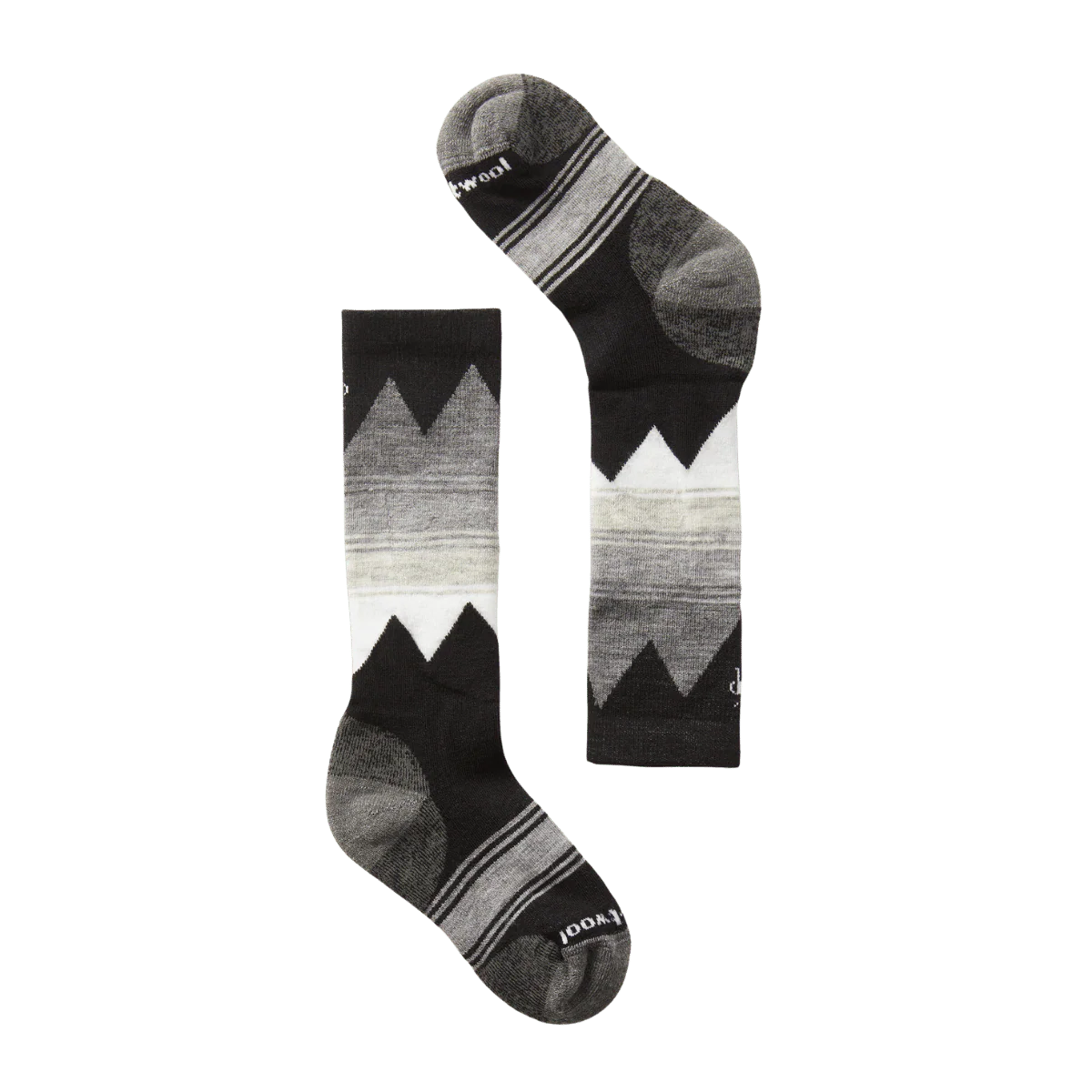 SMARTWOOL KIDS' SKI LIGHT CUSHION OTC SOCKS - BLACK