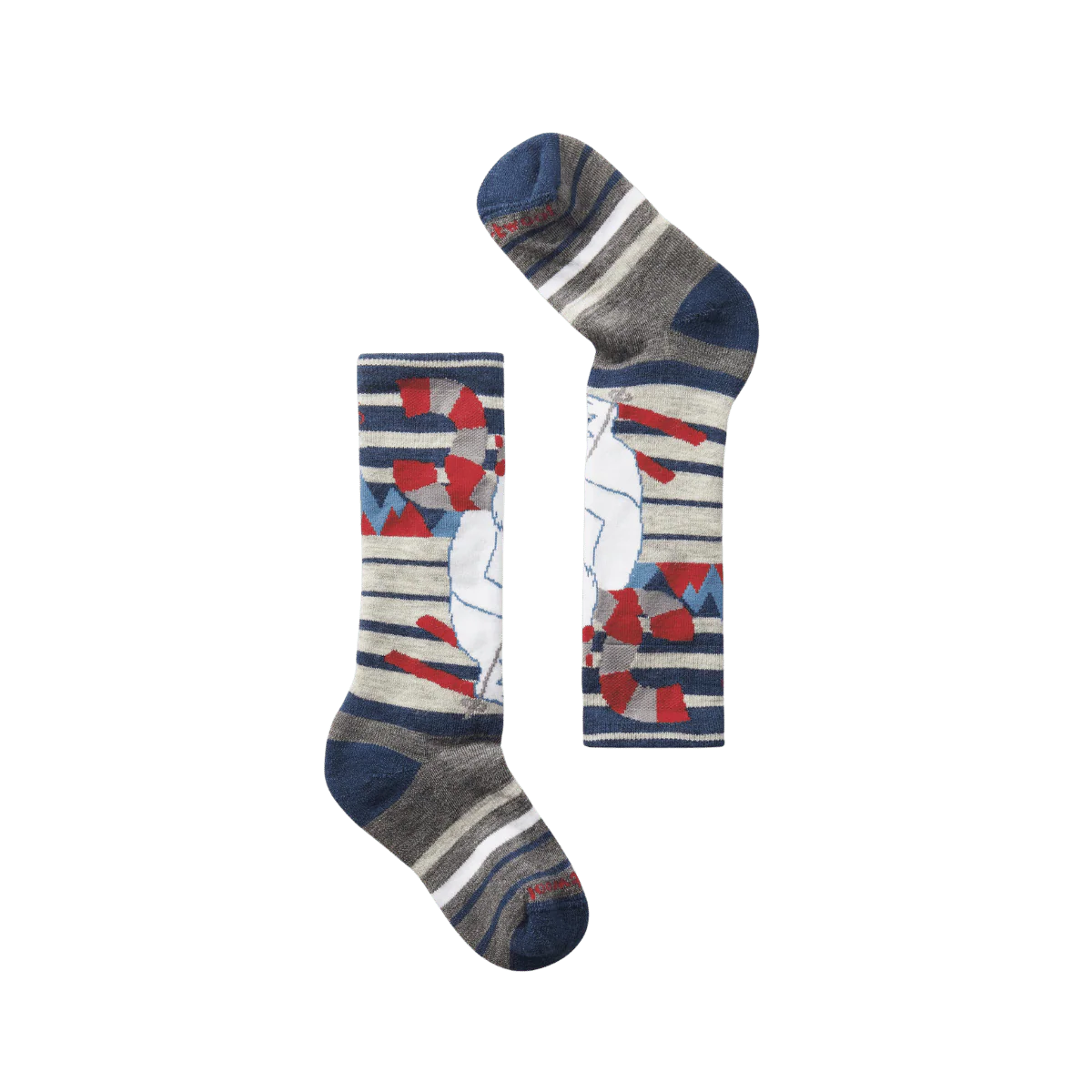 SMARTWOOL KIDS' WINTERSPORT FULL CUSHION YETI PATTERN OTC SOCKS