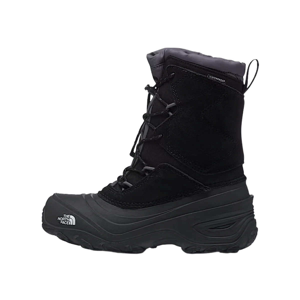 THE NORTH FACE YOUTH ALPENGLOW V WATERPROOF BOOTS – TNF BLACK/VANADIS GREY