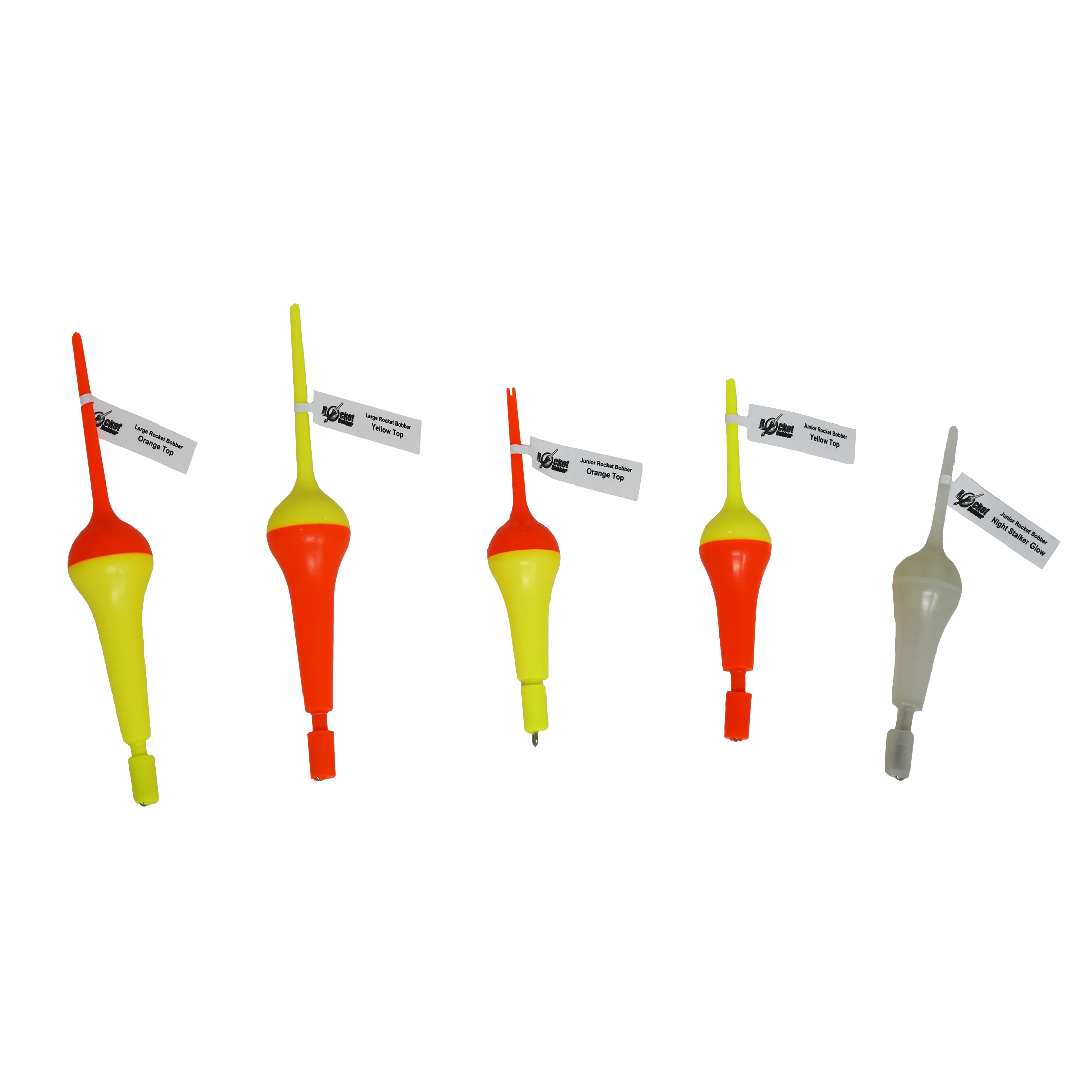 Single Rocket Bobber Junior, Yellow Top - (4 3/4") Eco Packaging