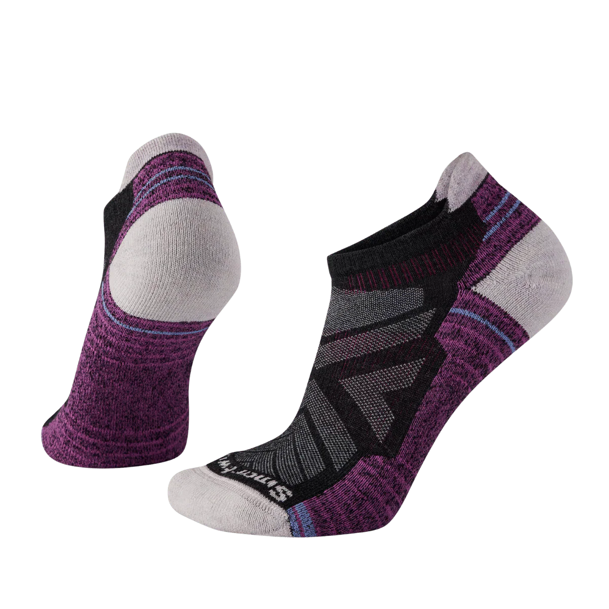SMARTWOOL WOMEN'S HIKE LOW ANKLE LIGHT CUSHION SOCKS - CHARCOAL