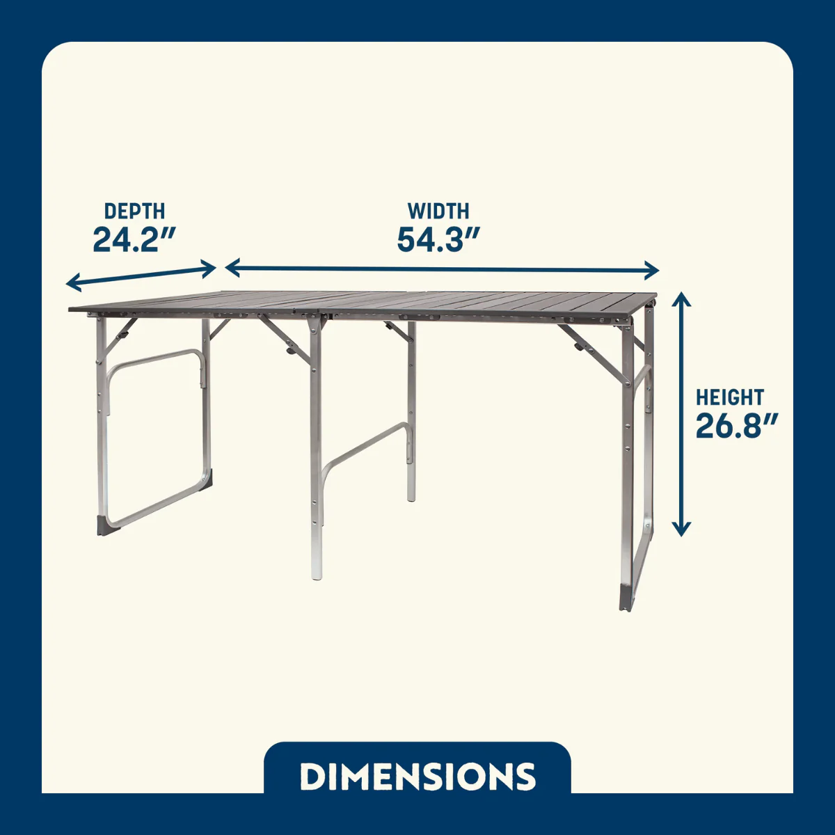 GCI OUTDOOR SLIM-FOLD TABLE - BLACK CHROME - Image 3