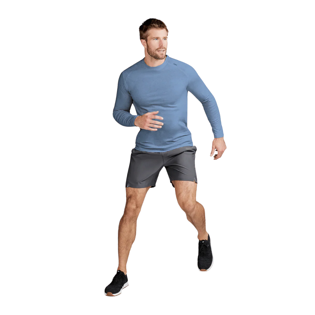 TASC MEN'S CARROLLTON FITNESS LONG SLEEVE T-SHIRT - CHAMBRAY HTHR - Image 4