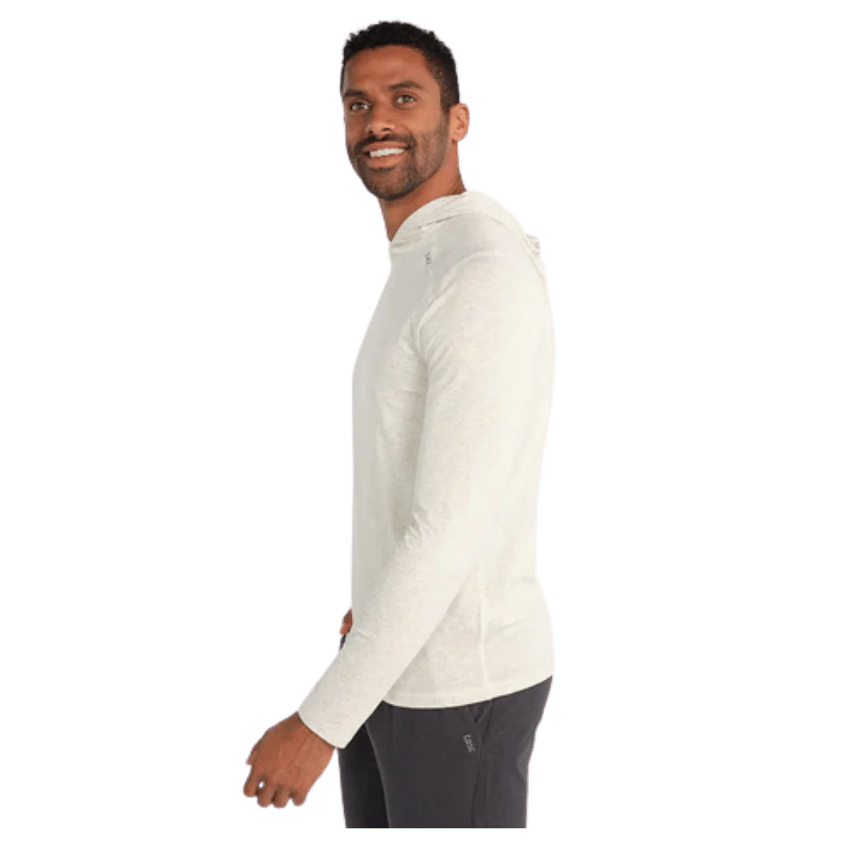 TASC MEN'S CARROLLTON LIGHTWEIGHT FITNESS HOODIE W/ UPF 50+ - MINERAL HTHR - Image 3