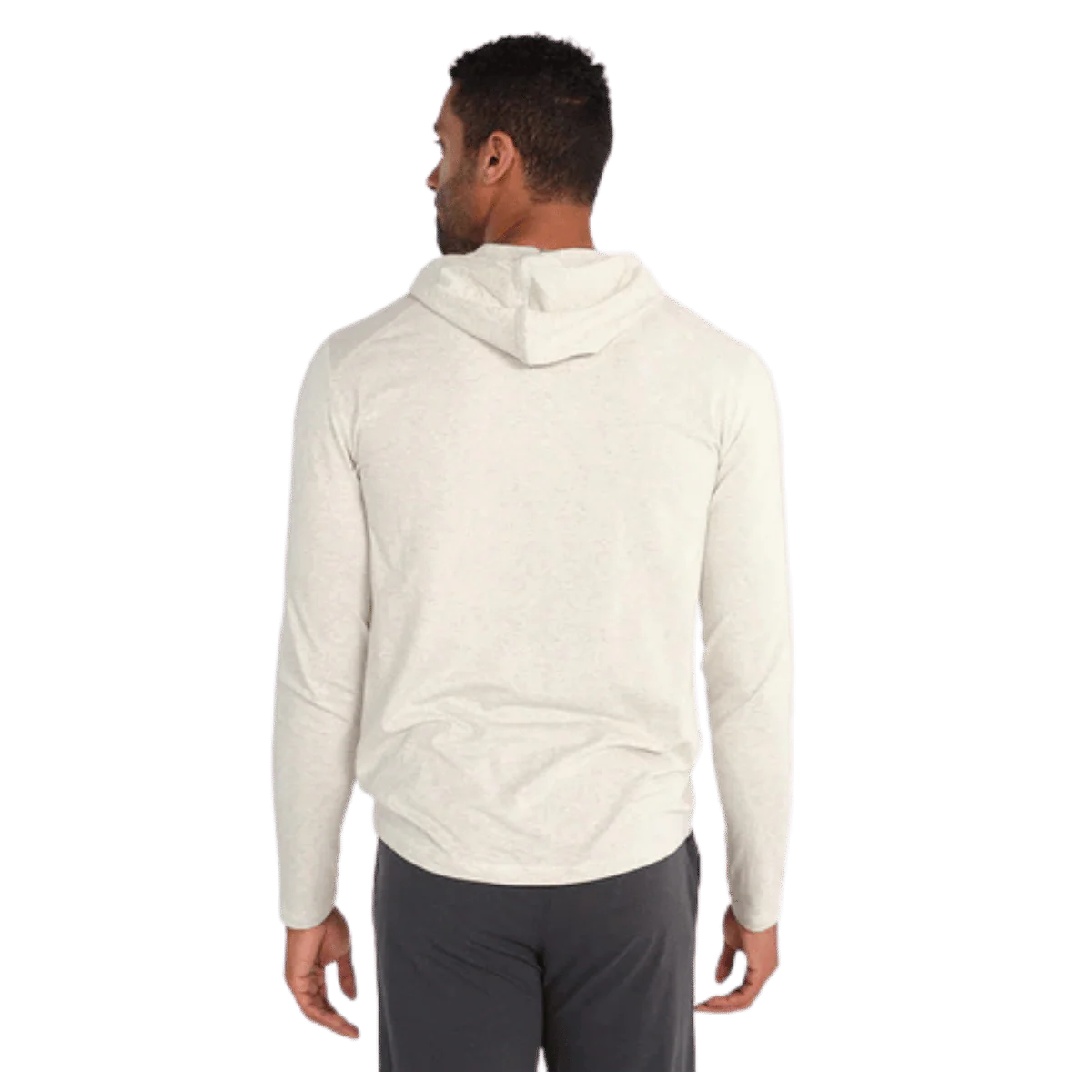 TASC MEN'S CARROLLTON LIGHTWEIGHT FITNESS HOODIE W/ UPF 50+ - MINERAL HTHR - Image 4