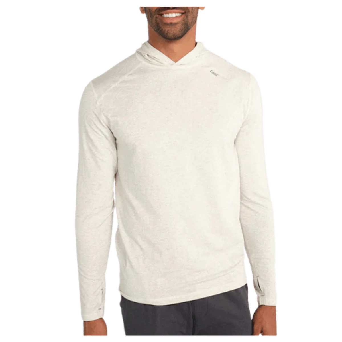 TASC MEN'S CARROLLTON LIGHTWEIGHT FITNESS HOODIE W/ UPF 50+ - MINERAL HTHR - Image 5