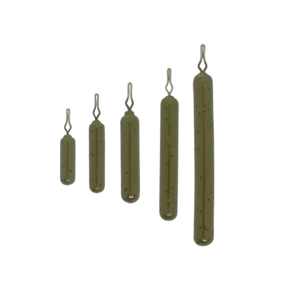 X ZONE LURES SKINNY DROP SHOT WEIGHT 4PK - 1/4OZ - GREEN PUMPKIN