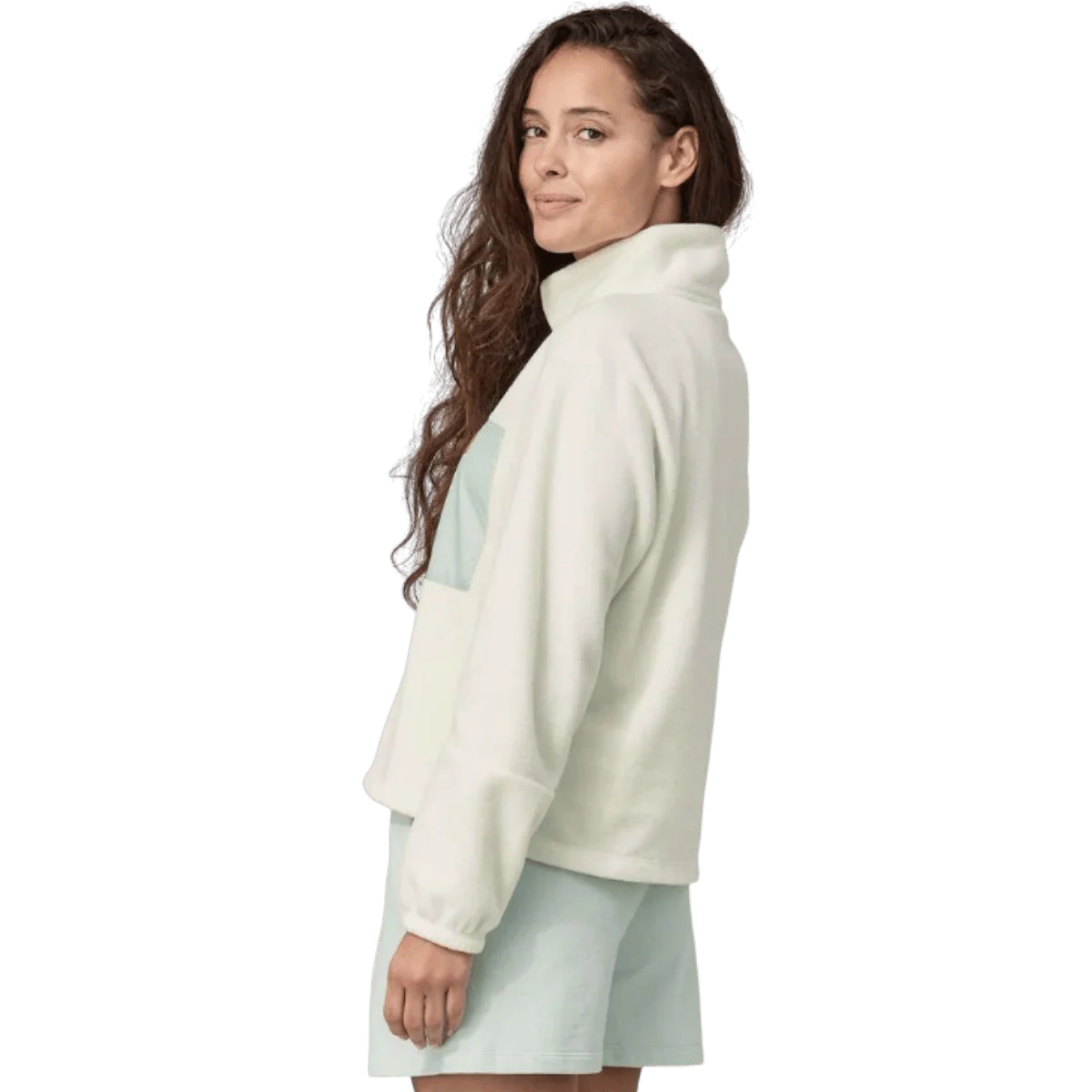PATAGONIA WOMEN'S MICRODINI 1/2 ZIP FLEECE PULLOVER - BIRCH WHITE - Image 3