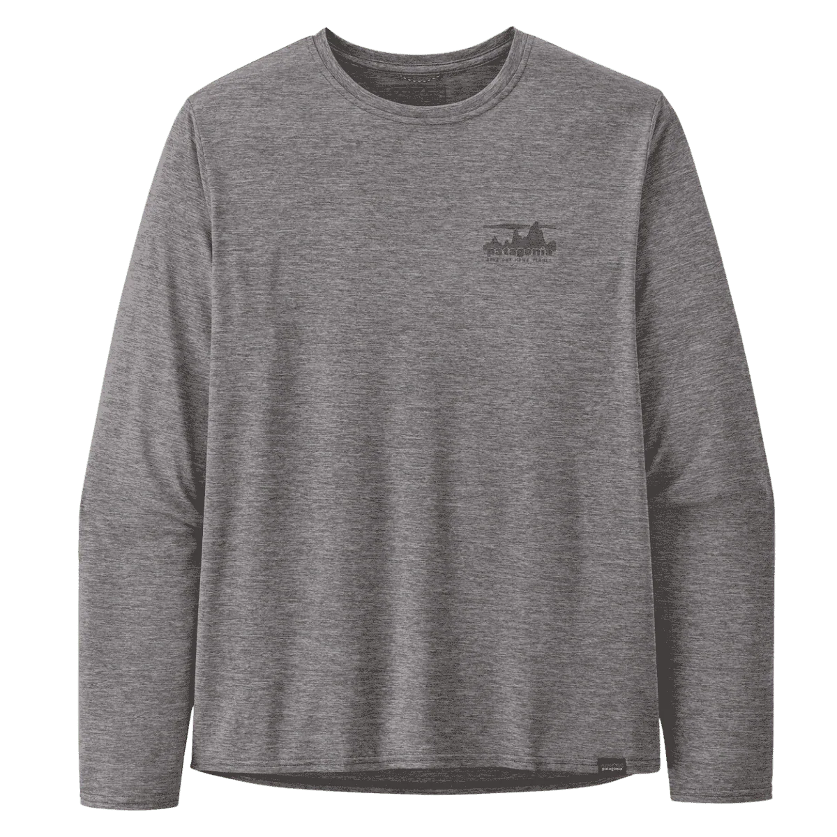 PATAGONIA MEN'S LONG-SLEEVED CAPILENE COOL DAILY GRAPHIC SHIRT - FEATHER GRAY