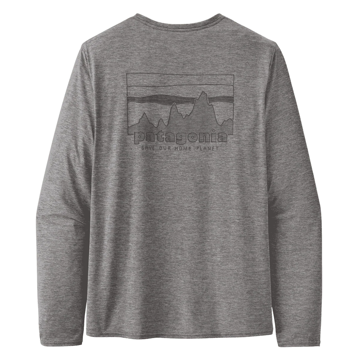 PATAGONIA MEN'S LONG-SLEEVED CAPILENE COOL DAILY GRAPHIC SHIRT - FEATHER GRAY - Image 2