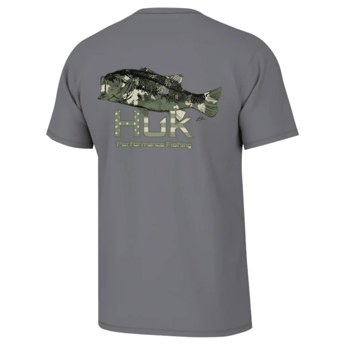 HUK MEN'S KC CAMO BASS TEE - NIGHT OWL - Image 2