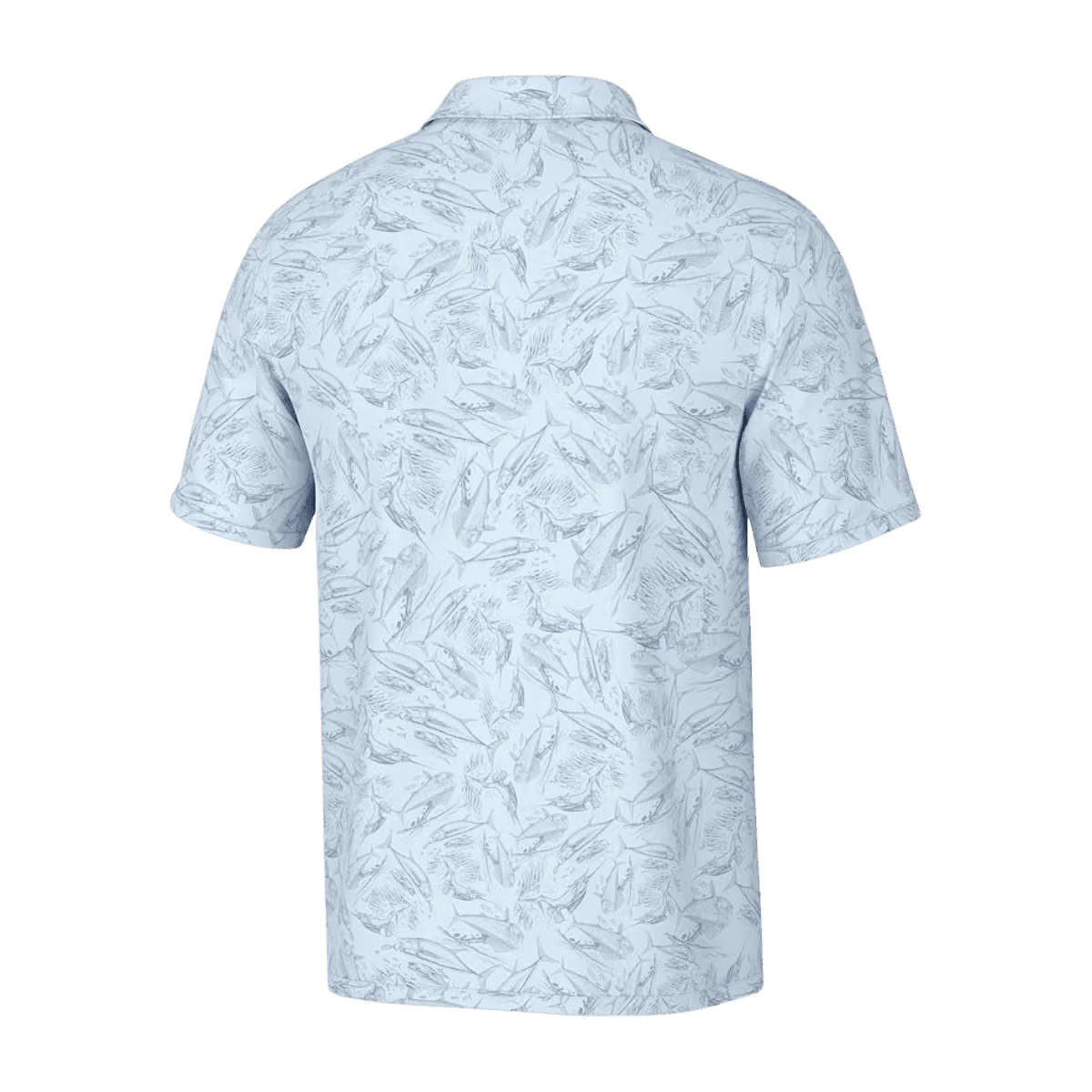 HUK MEN'S PURSUIT POLO FISH CHAOS - ICE WATER - Image 2