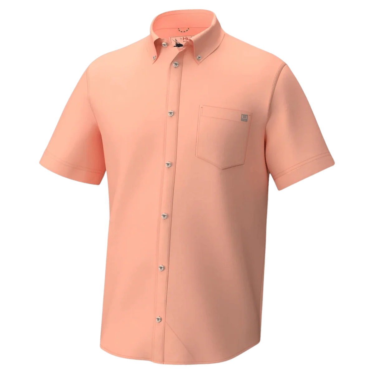 HUK MEN'S KONA SOLID SHORT SLEEVE BUTTON-DOWN SHIRT
