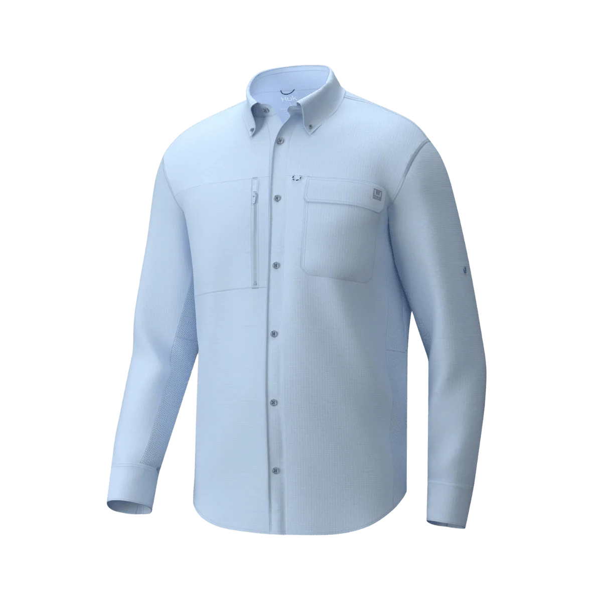 HUK MEN'S A1A WOVEN BOTTON-DOWN FISHING SHIRT