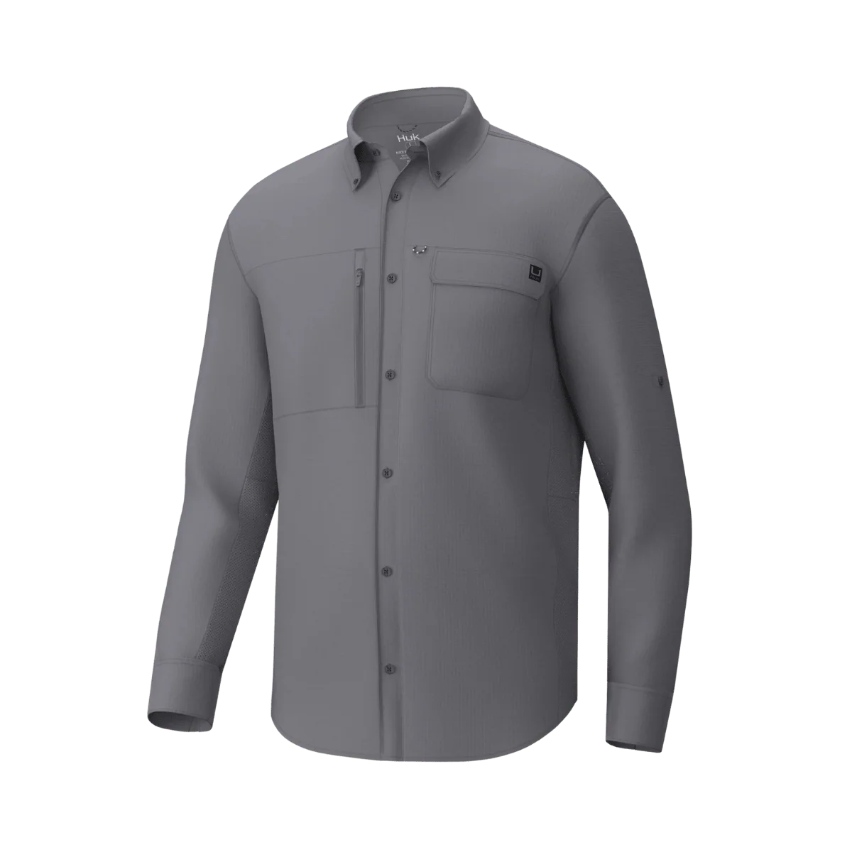 HUK MEN'S A1A WOVEN BOTTON-DOWN FISHING SHIRT - Image 2
