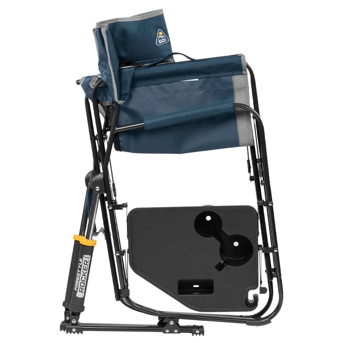 GCI OUTDOOR FREESTYLE ROCKER™ WITH SIDE TABLE - HEATHERED INDIGO/HEATHERED PEWTER - Image 3