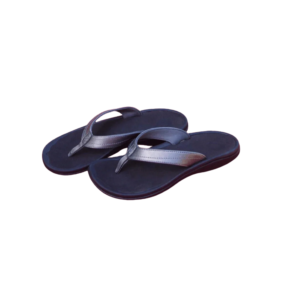 OLUKAI WOMEN'S 'OHANA FLIP - PEWTER/BLACK