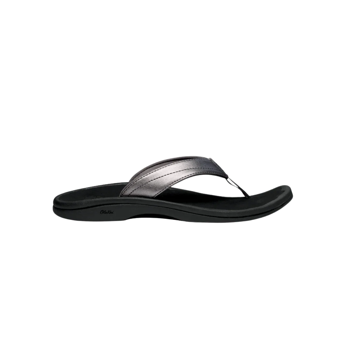 OLUKAI WOMEN'S 'OHANA FLIP - PEWTER/BLACK - Image 3