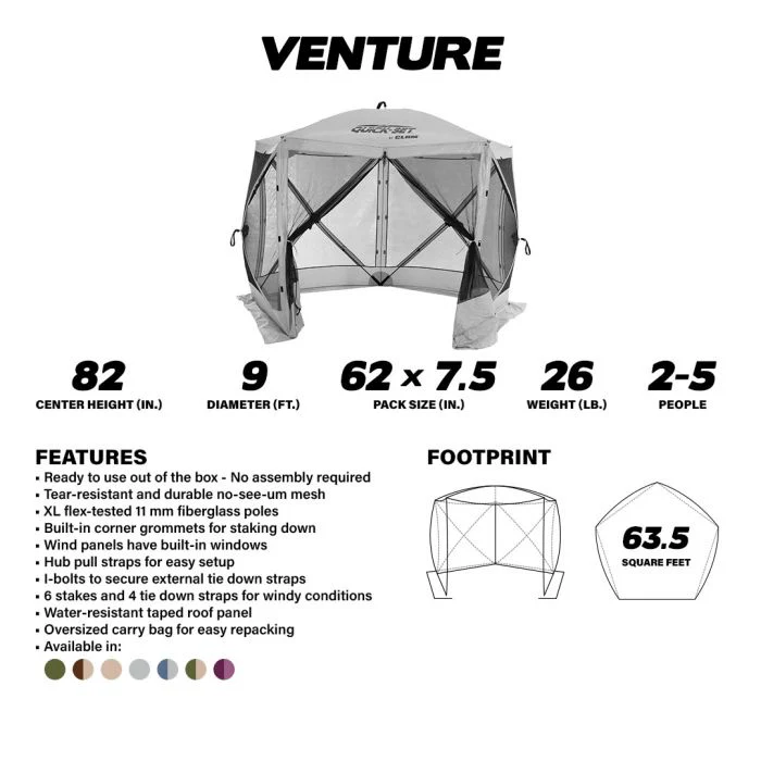 CLAM VENTURE SCREEN TENT - BROWN/TAN - Image 7