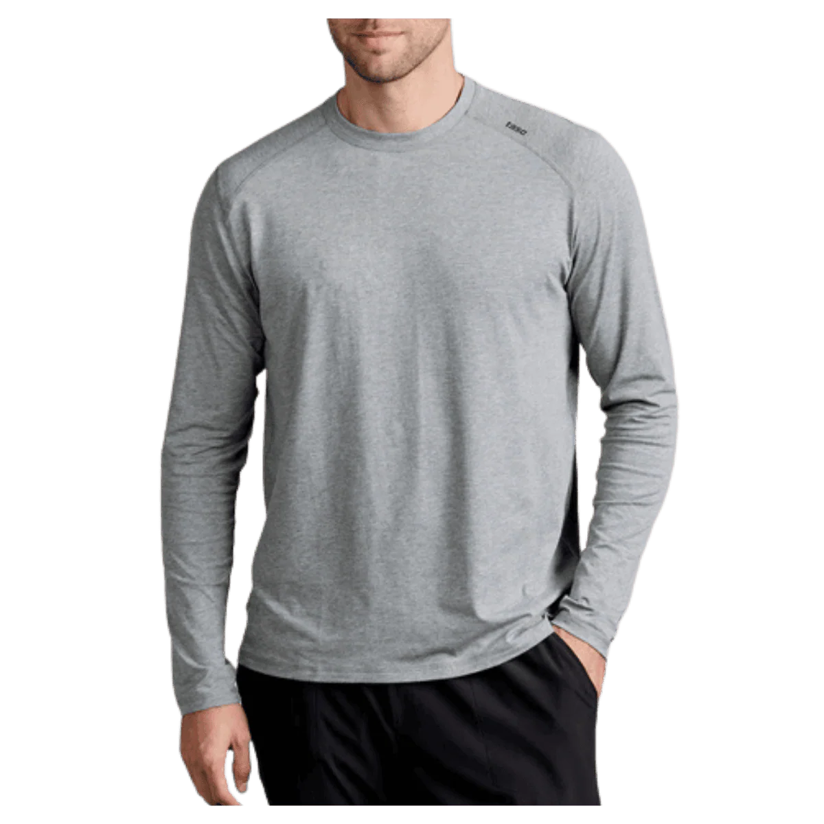 TASC CARROLLTON FITNESS LONG SLEEVE T-SHIRT - HEATHER GREY - Image 2