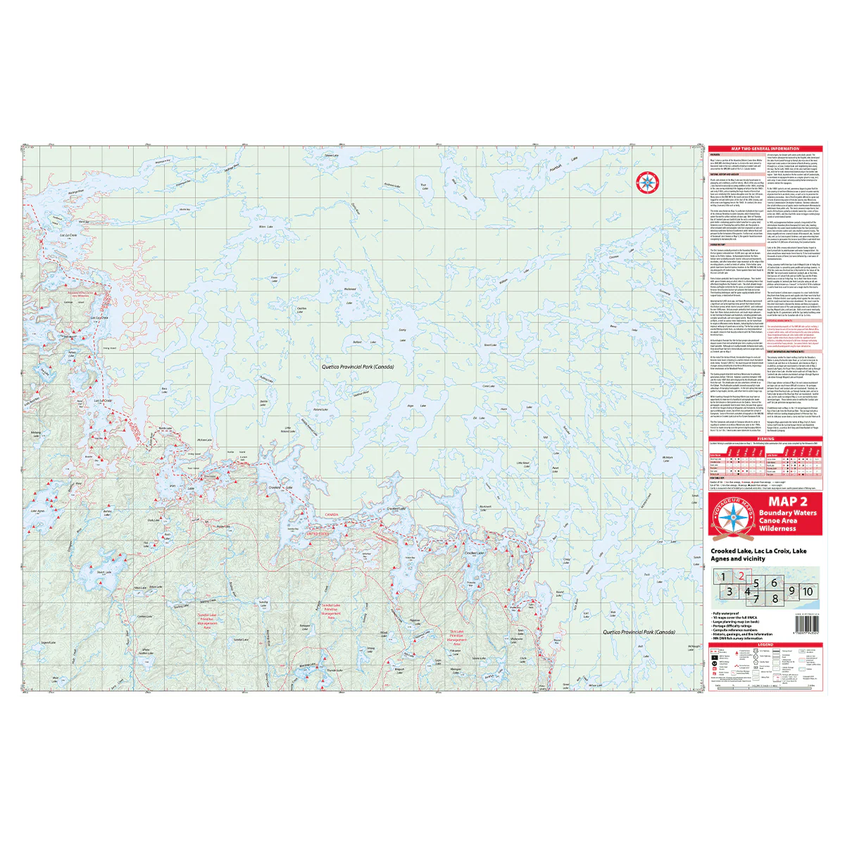 VOYAGEUR MAPS BWCA MAP 2 – LAC LA CROIX TO CROOKED LAKE