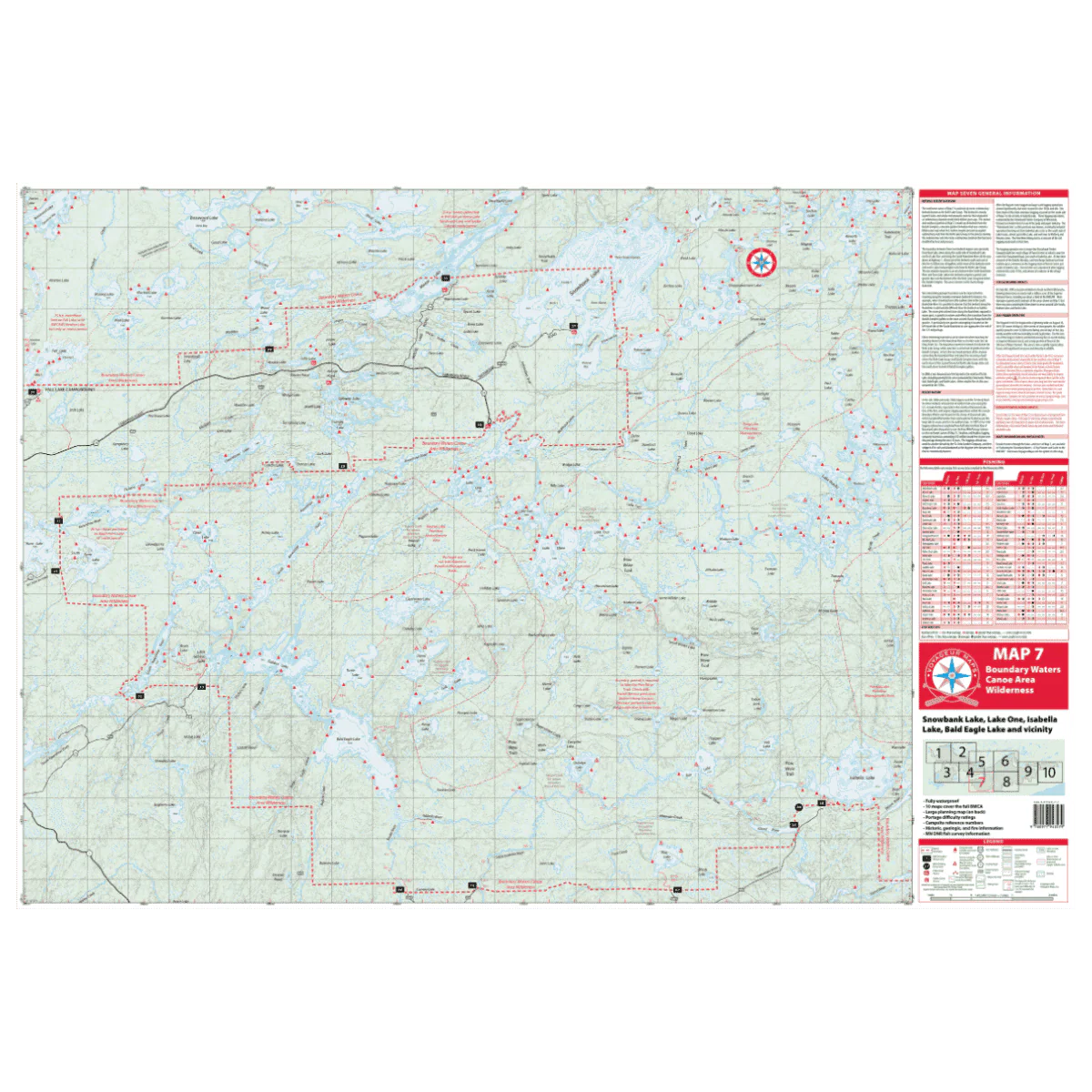 VOYAGEUR BWCA MAP 7 – EAST OF ELY: MOOSE LAKE TO LAKE ONE